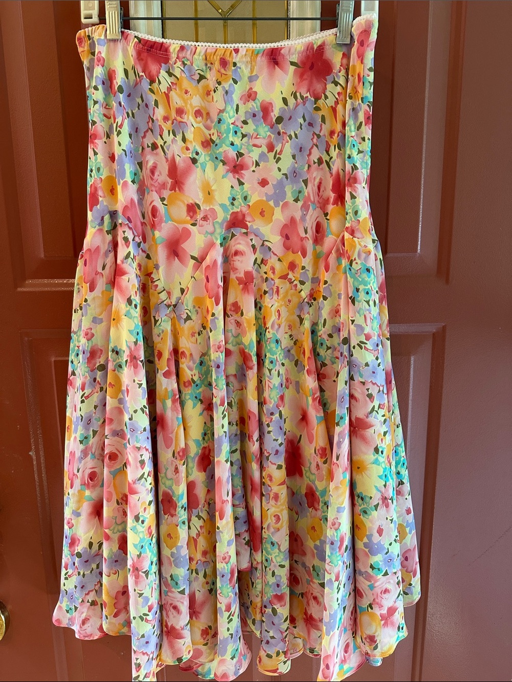 Floral A-Line Midi Skirt - Multicolor - Picture 3 of 8